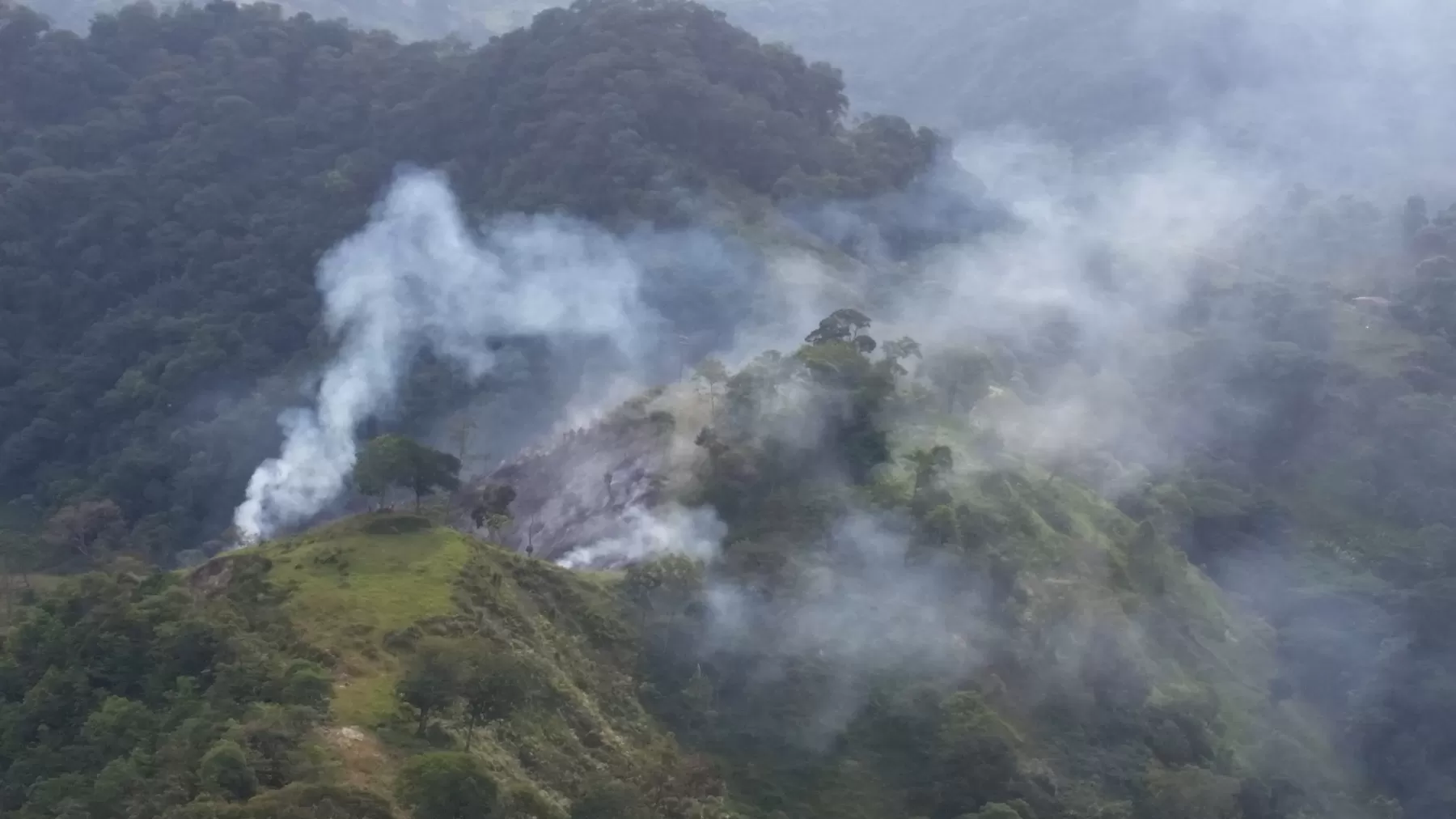 El incendio forestal se presentó en la vereda El Pañuelo, ubicada entre Villavicencio y el municipio de Acacías.